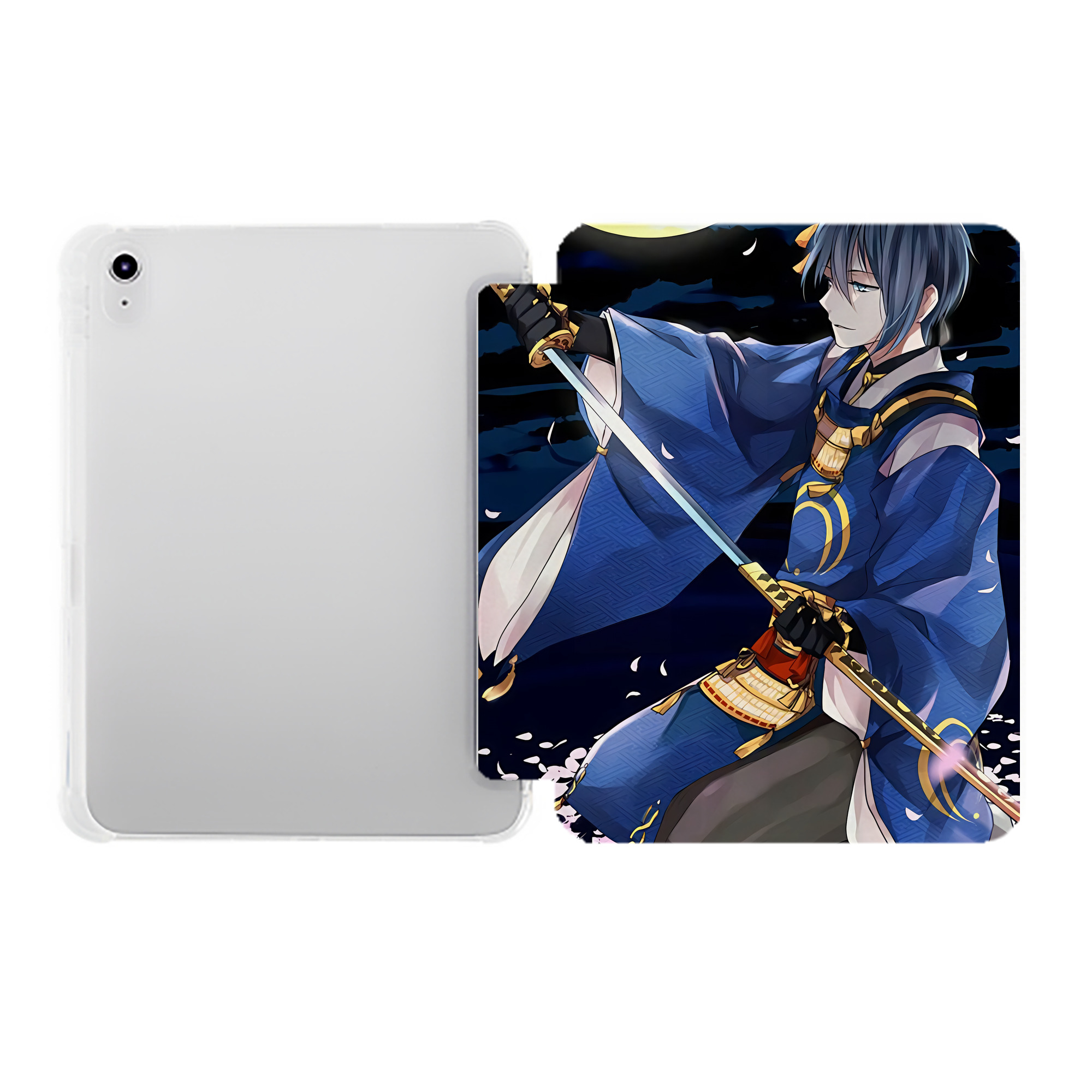（画像用） 刀剣乱舞 Touken Ranbu IPad ケース ペン収納付き 三つ折りスタンド PUレザー×シリコン 対応機種9.5/10.5/10.9インチ